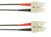 1-m, SC-SC, 50-Micron, Multimode, Plenum, Black Fiber Optic Cable -- FOCMP50-001M-SCSC-BK - Image