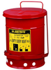 Justrite Red Steel 6 gal Safety Can - 15 7/8 in Height - 11 7/8 in Overall Diameter - 09100 - 09100 - R. S. Hughes Company, Inc.