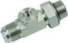 JIC 37º Male x ORB Male Adapter with Gauge Port -  - HydraCheck Inc.