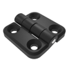 Surface Mount Hinge, 60 mm  size, with Mounting Holes, Zinc Alloy, Powder Coated, Black - EH-7A-6V6-50 - Southco
