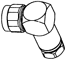 Type N-Corg. Angle Plug - A4PNR - Amphenol RF