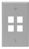 QuickPort Wallplates - 41080-4GP - Leviton Manufacturing