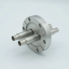 MHV Coaxial Feedthrough, 2 Pins, Grounded Shield, Double-Ended, 2.75″ Conflat Flange - A0473-4-CF - MPF Products, INC.