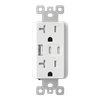2 Type-C + 1 Type-A Triple USB Ports with 21W USB In Wall Outlet - ERU2321ACC2A - Suzhou Ele Mfg Co., Ltd.