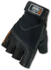 Ergodyne Proflex 901 Black Small Split EVA Foam/Leather Fingerless Work & General Purpose Gloves - Uncoated -- 720476-17032