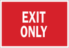 Brady B-401 High Impact Polystyrene Rectangle Red Exit Sign - 10 in Width x 7 in Height - TEXT: EXIT ONLY - 22494 - 754476-22494 - R. S. Hughes Company, Inc.
