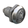 Quarter-Turn Cam Latch, 8 mm Square Recess, Spring-return Actuator, Sealed, Zinc Alloy, Chrome Plated, Bright - E5-6-082-TL0 - Southco