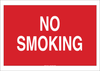Brady B-401 High Impact Polystyrene Rectangle Red Smoking Not Permitted Sign - 14 in Width x 10 in Height - TEXT: NO SMOKING - 51554 - 754476-51554 - R. S. Hughes Company, Inc.
