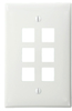 QuickPort Wallplates - 41091-6WN - Leviton Manufacturing