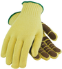 PIP Kut-Gard 08-K300PS Brown/Yellow Medium Kevlar Cut-Resistant Gloves - ANSI 2, EN 388 3 Cut Resistance - PVC Dotted Palm Coating - 10 in Length - 616314-15038 - 616314-15038 - R. S. Hughes Company, Inc.