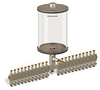 Clear View Multiple Feed Manual Lubricator, 1/2 gal Acrylic Reservoir, 22 Feeds, 1/8