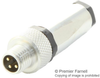Sensor Connector, M8, Plug, 3Pos, Cable; Product Range Alpha Wire - 01AC3122 - Newark, An Avnet Company