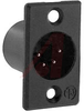 XLR Receptacle; Male; Black Metal; Gold; 0.866 in. - 70088531 - Allied Electronics, Inc.