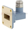 WR-90 to Type N Female Waveguide to Coax Adapter UG-39/U Square Cover Standard with 8.2 GHz to 12.4 GHz X Band in Copper, Paint - FMWCA1008 - Fairview Microwave Inc.