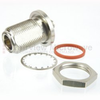 SMA Female (Jack) to N Female (Jack) Bulkhead Adapter, Passivated Stainless Steel Body, High Temp, 1.3 VSWR - SM4242 - Fairview Microwave Inc.