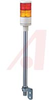 Indicator Light,50mm,,24VAC/VDC,Short Body,Steel Pole Mount,LED, Red, Yellow - 70038841 - Allied Electronics, Inc.