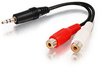 6in Value Series One 3.5mm Stereo Male To Two RCA Stereo Female Y-Cable - 2206-40422-001 - Quiktron, Inc.