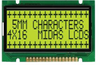 Display, Alphanumeric, 16X4, Yellow/grn; Character Count X Line Midas - 03AC3512 - Newark, An Avnet Company