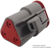 Plug Housing, 3Pos, Pa Gf, Grey; Product Range Deutsch Te Connectivity - 84Y5802 - Newark, An Avnet Company