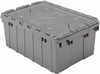 Container, Attached Lid Container 8.5 gal, Gray -- 39085