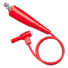 Piercing Alligator Clip to Shrouded R/A Banana Plug, 18 AWG PVC Test Lead - 672P - E-Z-HOOK, a division of Tektest, Inc.