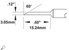 Metcal Smartheat Cartridge SMTC-8170 - Hoof Tip - 0.12 in Tip Length - METCAL SMTC-8170 - R. S. Hughes Company, Inc.