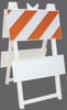Econocade® Type I White Barricade - 110-WT12HIP - Traffic Safety Warehouse