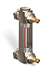Steel Liquid Level Gage with Shut-Off, 3” Centerline, Back Mount 1/2