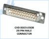 25 Pin Male Connector - Solder Type - CVD 0025-25DB - Visual Sound, Inc.
