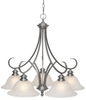 6005-D5 PW Mid. Chandeliers-Glass Down - 442916 - Capital Lighting, Inc.