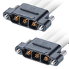 2 Pos. Male SIL 8 AWG Cable Assembly, double-end, Reverse Fix Thumbscrews - KA1-MSVB5-2-XXXXA-MVA5 - Harwin Plc