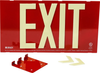 Brady Bradyglo B-555 Aluminum / Steel Rectangle Red Exit Sign - 15 3/4 in Width x 8 3/4 in Height - Glow in the Dark - TEXT: EXIT - 145489 - 754473-54314 - R. S. Hughes Company, Inc.