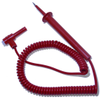 Needle Tip Probe to Shrouded R/A Banana Socket, 20 AWG PVC Coil Cord Test Lead - 63434C - E-Z-HOOK, a division of Tektest, Inc.