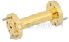 WR-10 to WR-15 Waveguide Transition 1.5 Inch Length Using UG-387/U-Mod to UG-385/U Flange -- SMW10TS15001 - Image