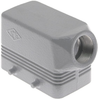 Insulated, Rectangular Hood, size 57.27, 4 Pegs, Side PG16 cable entry - CMO-03 - Mencom Corporation