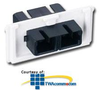 Siemon SM Bezel with 1 Duplex SC Fiber Adapter (2 Fibers) - SMC-SC-02 - TelephoneStuff.com