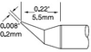 Metcal UltraFine Solder Tip - UFTC-6CNB02 - Conical Tip - 5.5 mm Tip Length - 0.2 mm Tip Width - UFTC-6CNB02 - R. S. Hughes Company, Inc.