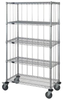 3 Sided Cart, 5 Wire Shelves; Height Quantum Storage - 42AC5090 - Newark, An Avnet Company