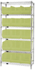 Wire Shelving, 6Shelves, 15Bins, Ivory; Shelving Unit Type Quantum Storage - 44AC8196 - Newark, An Avnet Company