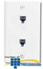 Ideal Dual, RJ-11, 2 Pair, White Wall Plate, 100/box - 86-209 - TelephoneStuff.com