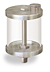 (Formerly B966-9), Oil Reservoir, 9 oz Acrylic, 1/4” Male NPT, Pipe Mount - B966-0092AB1W - Oil-Rite Corp.