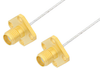 SMA Female 4 Hole Flange to SMA Female 4 Hole Flange Cable 36 Inch Length Using PE-SR047FL Coax, RoHS - PE35112LF-36 - Pasternack