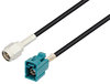 SMA Male to Water Blue FAKRA Jack Cable 59.1 Inch Length Using LMR-100 Coax , LF Solder - PE3C2597LF-150CM - Pasternack