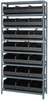 Open Shelving, 8Shelves, 21Bins, Black; Shelving Unit Type Quantum Storage - 44AC9264 - Newark, An Avnet Company