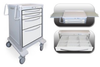 4 Drawer Junior Short Lightweight Aluminum Bedside/Slim Cart -- JSGKA-3369-LTG - Image
