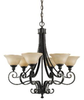 F2187/6LBR Mid. Chandeliers-Glass Up - 477598 - Capital Lighting, Inc.