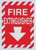Brady Bradyglo B-997 Bradylite Sheeting Red Fire Equipment Sign - 10 in Width x 14 in Height - Reflective - TEXT: FIRE EXTINGUISHER - 95146 - 754476-95146 - R. S. Hughes Company, Inc.