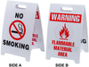 Brady B-836 Polypropylene Rectangle White Floor Stand Sign - 12 in Width x 20 in Height - TEXT: NO SMOKING - 92282 - 754476-92282 - R. S. Hughes Company, Inc.