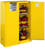 Justrite Sure-Grip EX 45 gal Yellow Hazardous Material Storage Cabinet - 43 in Width - 65 in Height - Floor Standing - 894520 - 894520 - R. S. Hughes Company, Inc.