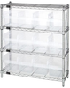 Open Wire Shelving, 4Shelves, 12Bin, Clr; Shelving Unit Type Quantum Storage - 42AC7049 - Newark, An Avnet Company